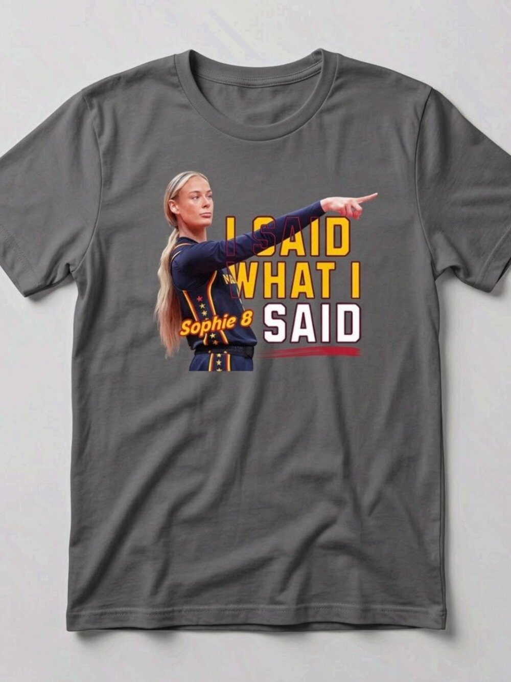 Sophie Cunningham 8 "I Said What I Said" T-Shirt Indiana Basketball Retro Tee